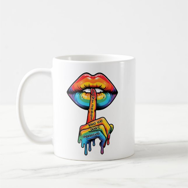don't judge what you don't understand coffee mug (Left)