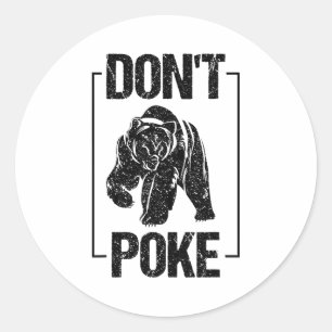 Don't Ke Funny Bear _ Cute Superhero Bear Usa Gift Classic Round Sticker