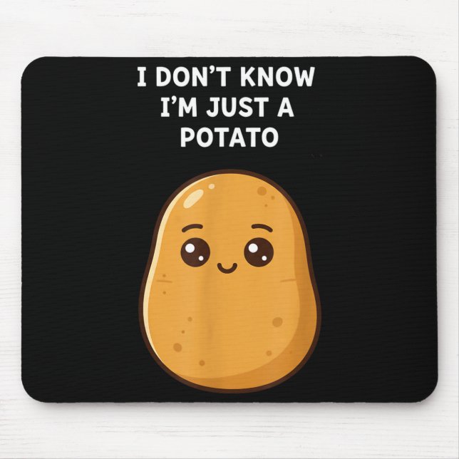 Don't know a potato funny potato cartoon food veg mouse pad (Front)