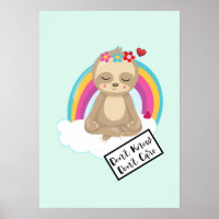 Don't Know Don't Care Text - Cute Meditating Sloth