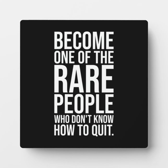 Don't Know How To Quit - Gym, Hustle, Success Plaque (Front)