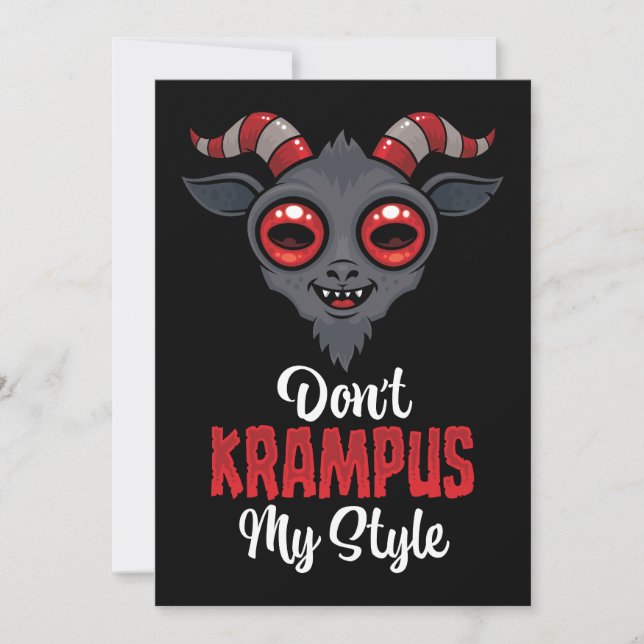 Don't Krampus My Style Card (Front)