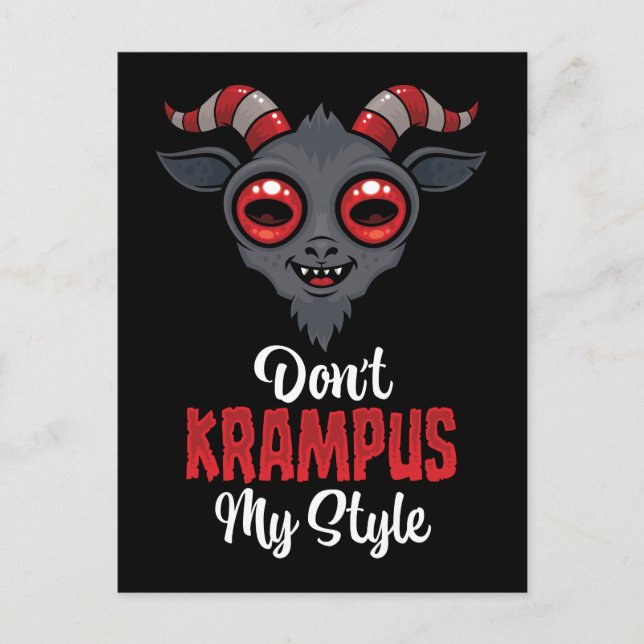 Don't Krampus My Style Postcard (Front)