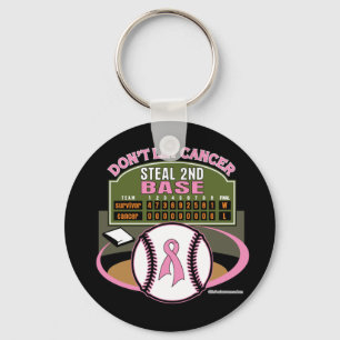 Dont Let Breast Cancer Steal 2nd Base Scoreboard Keychain