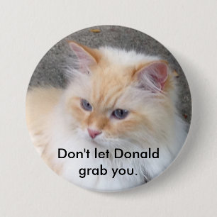 Don't let Donald grab you. 3 Inch Round Button