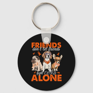 Don't Let Friends Fight CRPS Alone Cute Dog Awaren Keychain