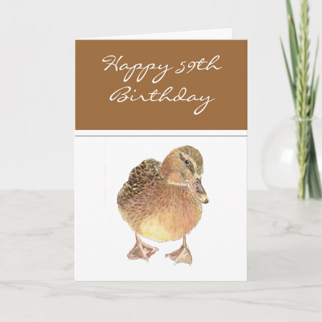 Don't Let Old Age drive you quackers Birthday 59th Card (Front)