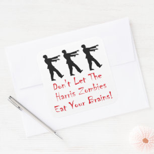Don't Let The Obama Zombies Eat Your Brains! Square Sticker