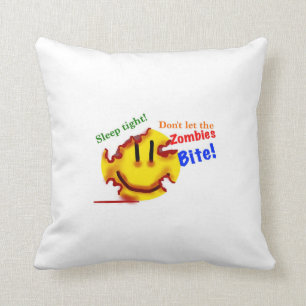 Don't let the zombies bite! throw pillow