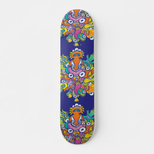Don't let this evil hungry monster gobble our pal skateboard