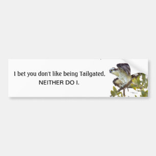 Don't like being tailgated Hawk Bumper Sticker