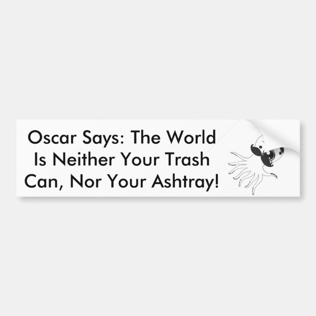 Don't Litter Bumper Sticker (Front)