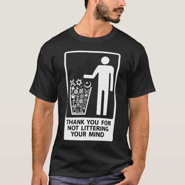 Don't Litter Your Mind - Dark Fabrics T-Shirt (Front)
