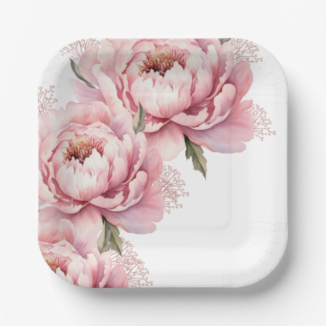 Don't Make Me Blush Paper Plate (Front)