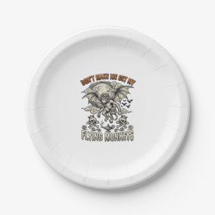 Dont Make Me Get Flying Monkeys Halloween Moon Sku Paper Plate