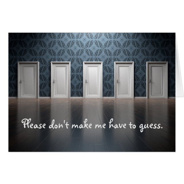 "Don't Make Me Guess" Relationship Repair Custom (Front Horizontal)