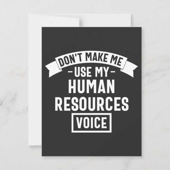 dont make me use my hr voice, funny job (Front)