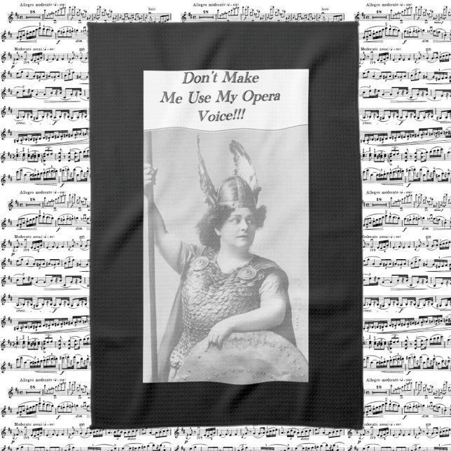 Don't Make me use my Opera voice Adult Apron Kitchen Towel (Creator Uploaded)