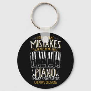 Don't Make Mistake When Playing The Piano Keyboard Keychain