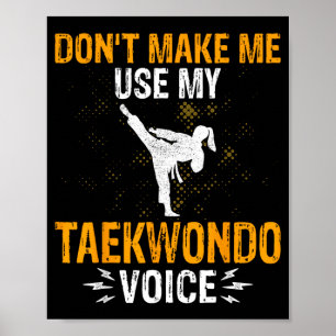 Dont Make Use Taekwondo Voice Martial Arts Poster