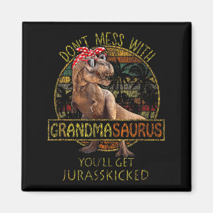 Don't Mess With Grandmasaurus You'll Get Jurkicked Magnet