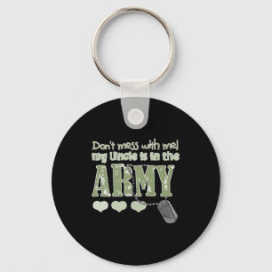 Dont Mess With Me My Uncle Is In The Army Baby Keychain