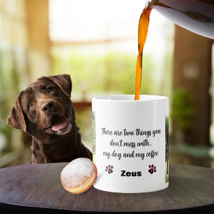Don't Mess With My Dog And Coffee Personalized Pet Large Coffee Mug