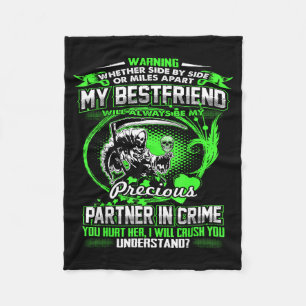 Don't Mess With My Friend Fleece Blanket
