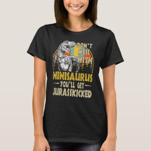 Dont Mess With Ninisaurus Youll Get Jurasskicked V T-Shirt