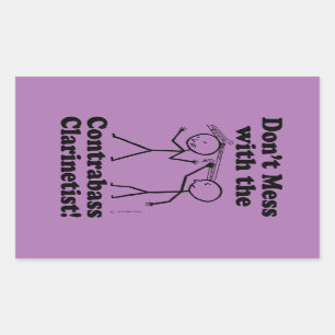 Don't Mess With The Contrabass Clarinetis Rectangu Sticker