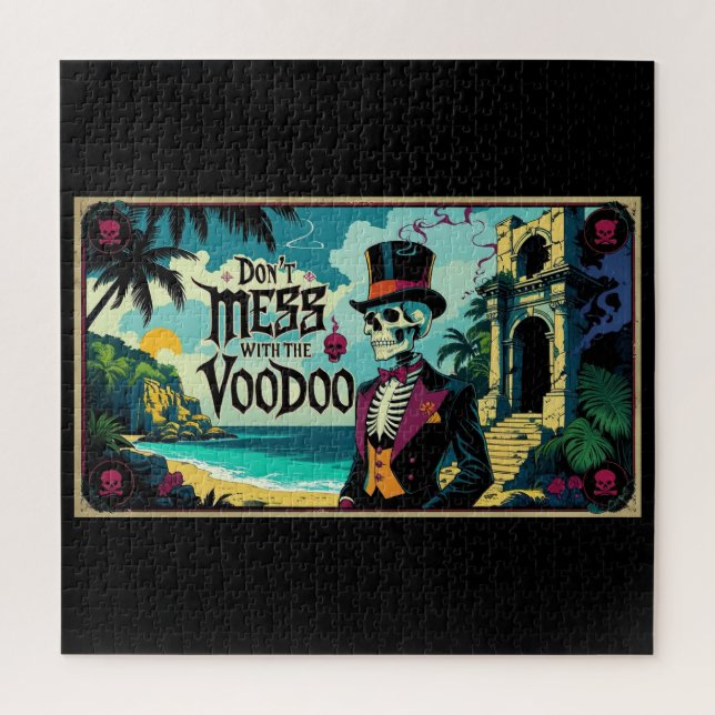 Don't Mess With The Voodoo Jigsaw Puzzle (Vertical)