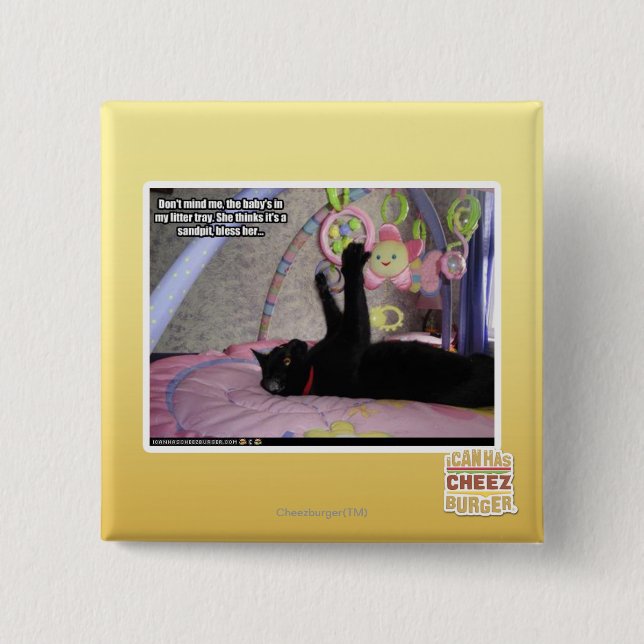 Don't Mind Me 2 Inch Square Button (Front)