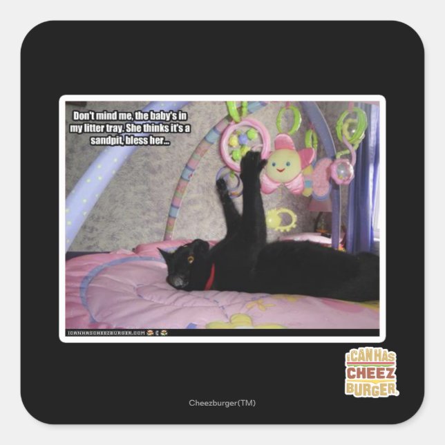 Don't Mind Me Square Sticker (Front)