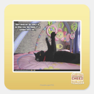 Don't Mind Me Square Sticker