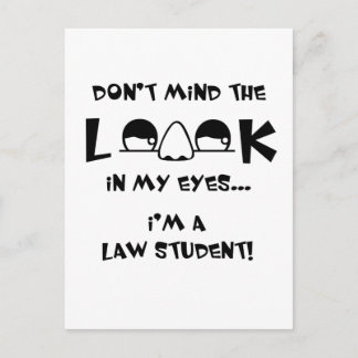 Don't mind the look...law school postcard