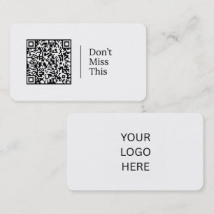 Don't Miss This Customizable QR code & Logo Business Card