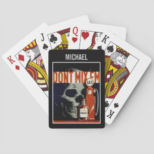 "Don't Mix Them" vintage art custom playing cards