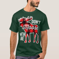 Dont Moose With Me Funny Animal Pun Plaid
