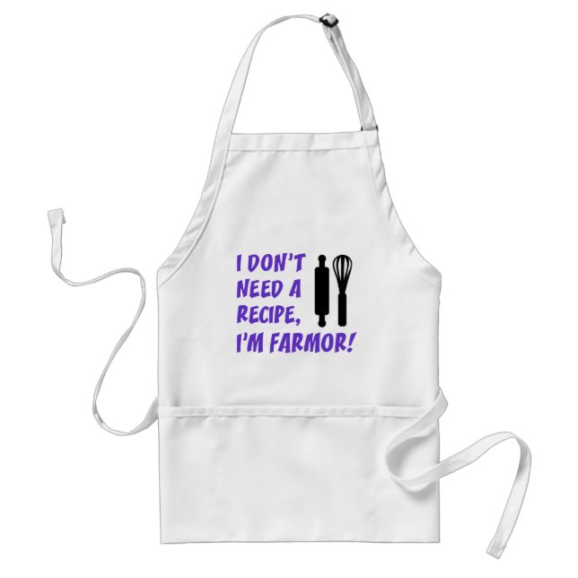 Don't Need A Recipe Farmor Swedish Grandma Standard Apron (Front)