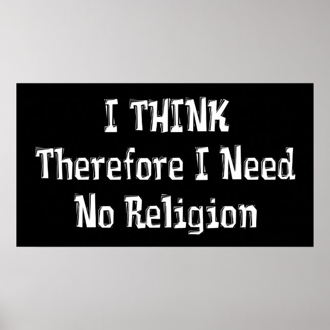 Don't Need Religion Poster (Front)