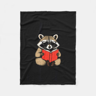 Don't need therapy have picture books raccoon fleece blanket