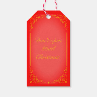"Don't Open Until Christmas" Gift Tag 10 pcs