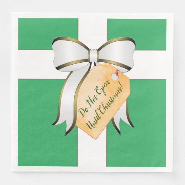 Don't Open Until Christmas Paper Napkin (Front)