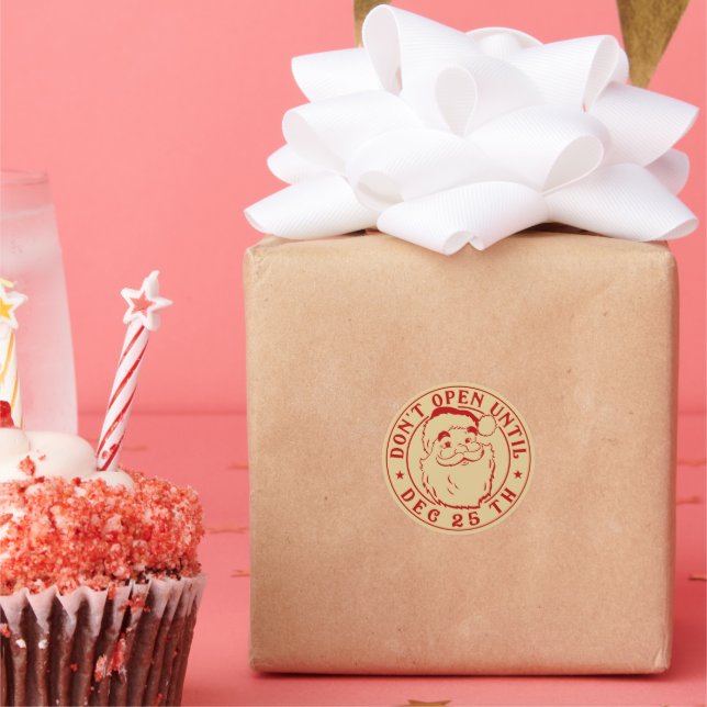 Don't open until Dec 25th Santa Claus Seal (Party)