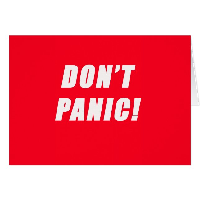 don't panic (Front Horizontal)