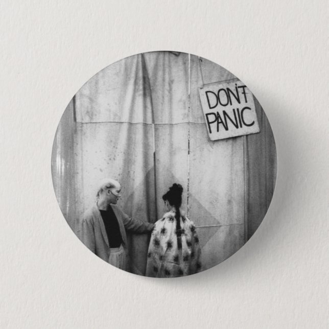 Don't Panic badge 2 Inch Round Button (Front)