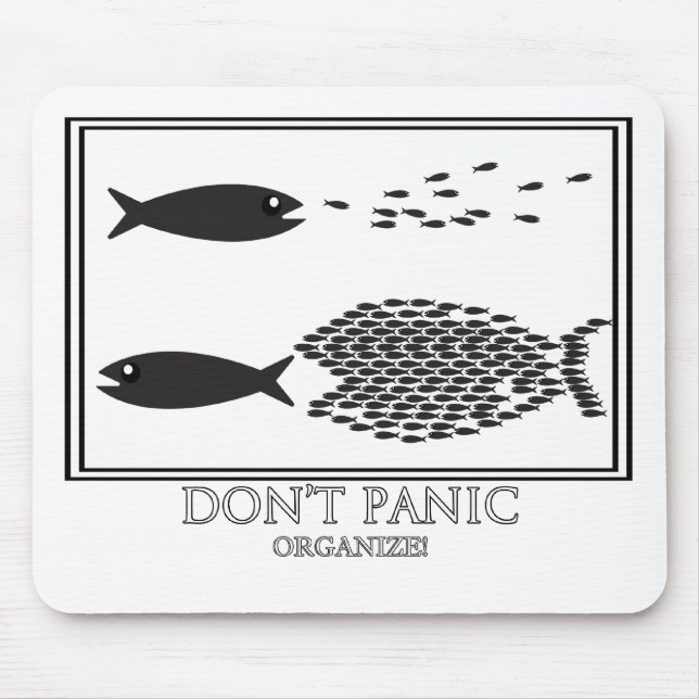 Dont' Panic be Organize! Mouse Pad (Front)