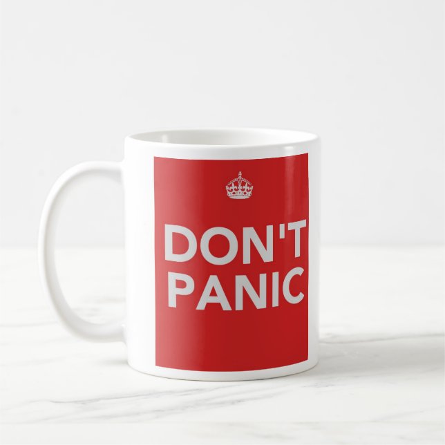 DON'T PANIC COFFEE MUG (Left)