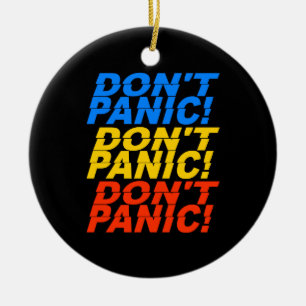 Don't Panic! custom ornament