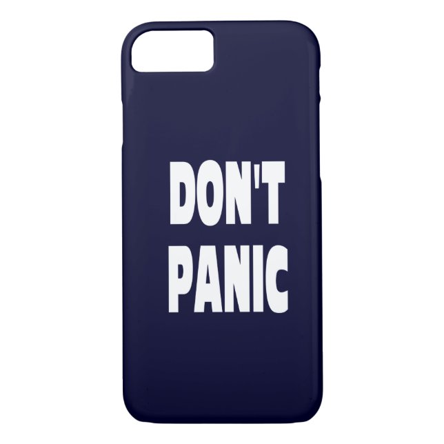 Don't Panic Dark Blue iPhone 7 case (Back)